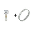 Drop  Pearl  White Italian  Charm  Bracelet