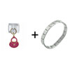 Pink  Purse   Italian   Charm  Bracelet