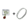 January Garnet Color  Baby  Angel Italian Charm Bracelet