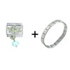 March Aquamarine Color  Baby  Angel Italian Charm Bracelet