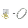Handcuffs And  Key  Italian Charm Bracelet