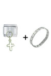  Cross  Cut Out Italian Charm Bracelet