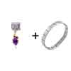 February Amethyst Color Birthstone Frog Dangle Italian Charm  ... 