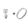  Rhinestone  Sandal White Combination Italian Charm Bracelet