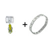  Rhinestone  Sandal Yellow Combination Italian Charm Bracelet