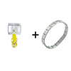 Yellow Fancy Studded  Sandal  Combination Italian Charm Bracelet