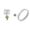 Rhinetone  Cross  Gold Italian Charm Bracelet FBT_H713_PG_STARTER