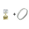 Classic Purse  Gold   Italian   Charm  Bracelet