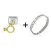 Solitaire  Ring  Dangle Italian Charm Bracelet