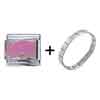 Pink  Elephant  Italian Charm Bracelets FBT_IE001_STARTER