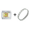 Happy Heart Face  Italian  Charm  Bracelet 