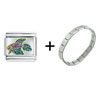  Siamese  Fighting Fish Combination Italian Charm Bracelet