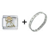 Sitting Puppy Italian  Charm   Bracelet  FBT_IE0050_STARTER