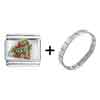 Love Forever Heart Italian Charm Bracelet