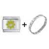 Happy Sun Flower Smiling Combination Italian Charm Bracelet