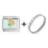 Beach Sufer  Boy   Italian   Charm  Bracelet