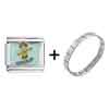 Snow Board  Boy   Italian   Charm  Bracelet