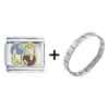 Baby Safety  Pins  Italian Charm Bracelet