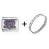 I Love  Summer  Pink Heart Italian Charm Bracelet