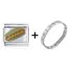  Hot   Dog  With Mustard Combination Italian Charm Bracelet
