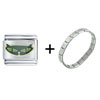 Kitty Cat Face Combination Italian Charm Bracelet