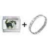Black White Cat Italian Charm Bracelet FBT_IE1036_STARTER