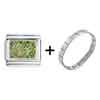 Stained  Glass  Window Italian Charm Bracelet  ... 