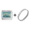  Golden   Gate   Bridge  And Sail Boat Italian Charm Bracelet