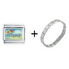  Relaxing   Beach  Italian Charm Bracelet