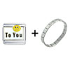 Smiley  Face  To You Italian Charm Bracelet