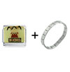 I Heart And  Love  Mom Combination Italian Charm Bracelet