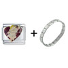 Cupid Heart  Fairy  Italian Charm Bracelet