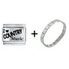 I Heart Country Music Italian Charm Bracelet