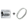 Blessed  Cross  Combination Italian  Charm   Bracelet 