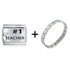 #1 Teacher Combination Italian Charm Bracelet