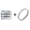  Custom  Hand Foot Italian Charm Bracelet