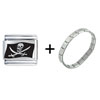 Skeleton  Pirate  Italian Charm Bracelet