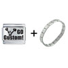 Go Cheerleader  Custom   Italian   Charm   Bracelet 