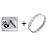  Hand  Print Mommy Italian Charm Bracelet