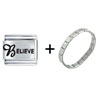 Believe Letter Combination Italian Charm Bracelet