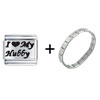 I Heart My Hubby Combination Italian Charm Bracelet