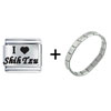 I Heart  Shih   Tzu  Combination Italian Charm Bracelet