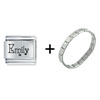 Acadian Font Name Emily Combination Italian Charm Bracelet