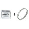Edwardian Script Font Name  Sandra  Italian Charm Bracelet