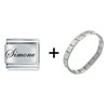 Edwardian Script Font Name Simone Combination Italian Charm Bracelet
