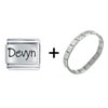 Name Devyn Combination Italian Charm Bracelet