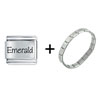 Name  Emerald  Italian Charm Bracelet