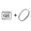 Name Karli Combination Italian Charm Bracelet