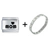 Cute Heart  Mom   Italian  Charm Bracelet