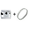 Drifting  Hearts  Combination Italian Charm Bracelet